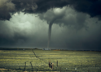 tornado in fields
