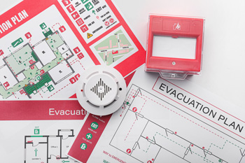 Fire evacuation plans and alarms