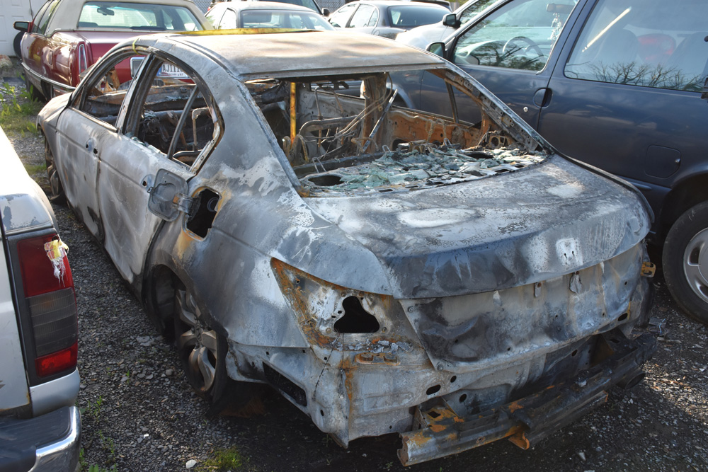 Burned-out vehicle