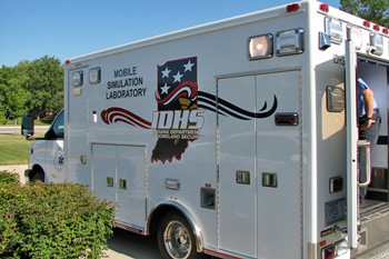 EMS Mobile Simulation Laboratory ambulance outside
