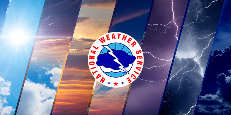 National Weather Service logo and weather images