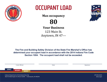 IDHS occupant load example