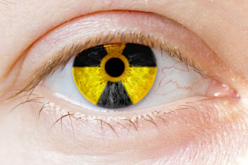 Radiation symbol in eye