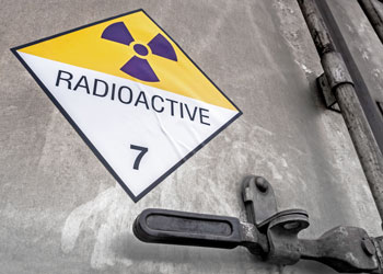 Radioactive sign on vault door