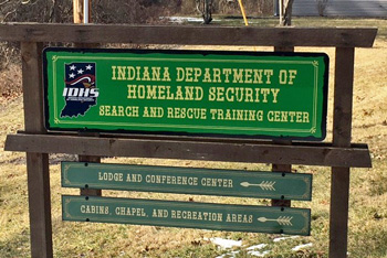Sign for IDHS Search and Rescue center