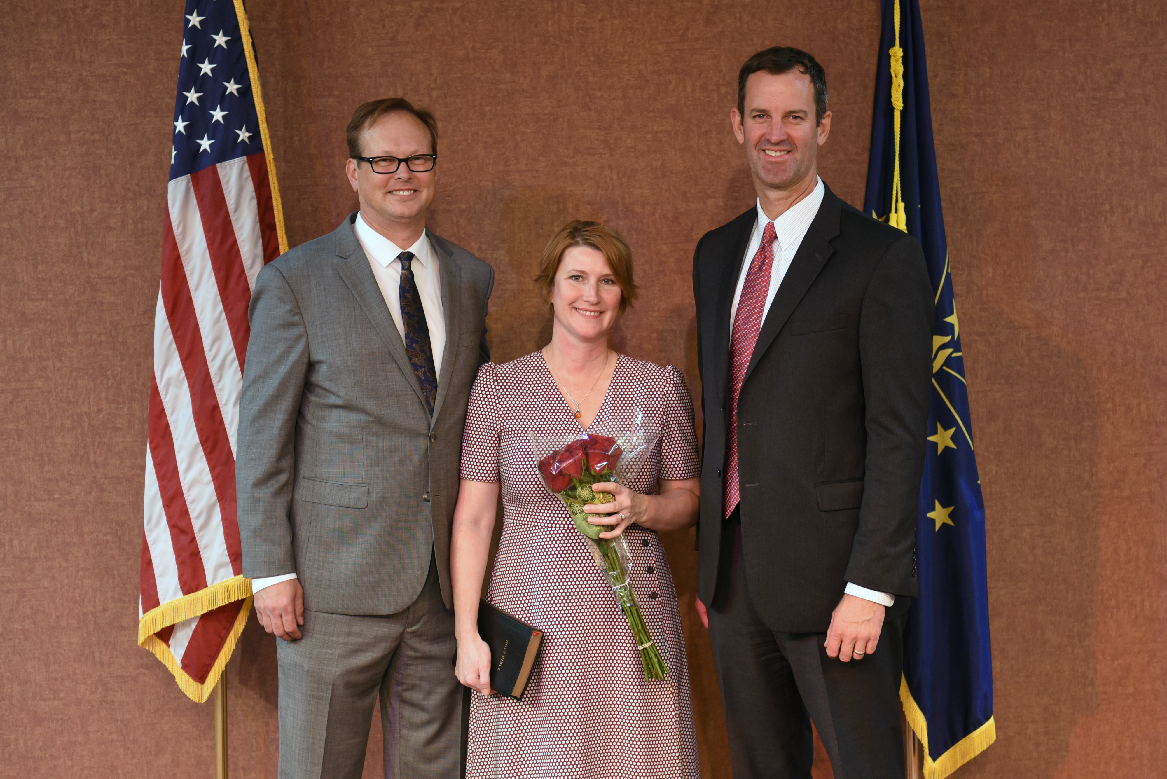 Stephen Cox with Wife and IDHS Director Langley