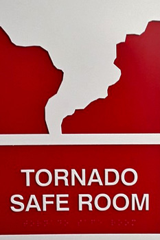 Safe Room sign