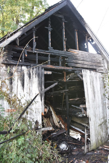 Burned barn