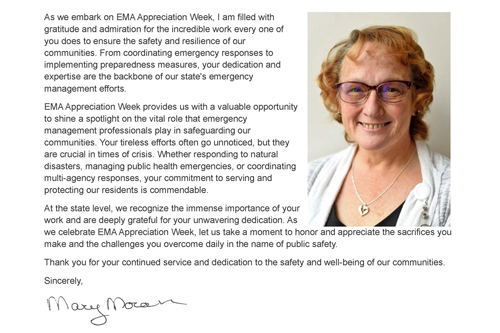 EMA Appreciation Week letter from Mary Moran