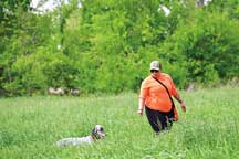 Melinda Benbow reinforces Unice’s pointing instinct.