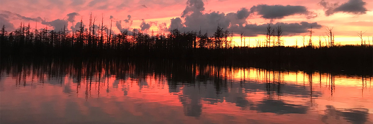 Sunset at lake
