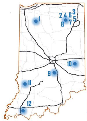 Map of muskie lakes