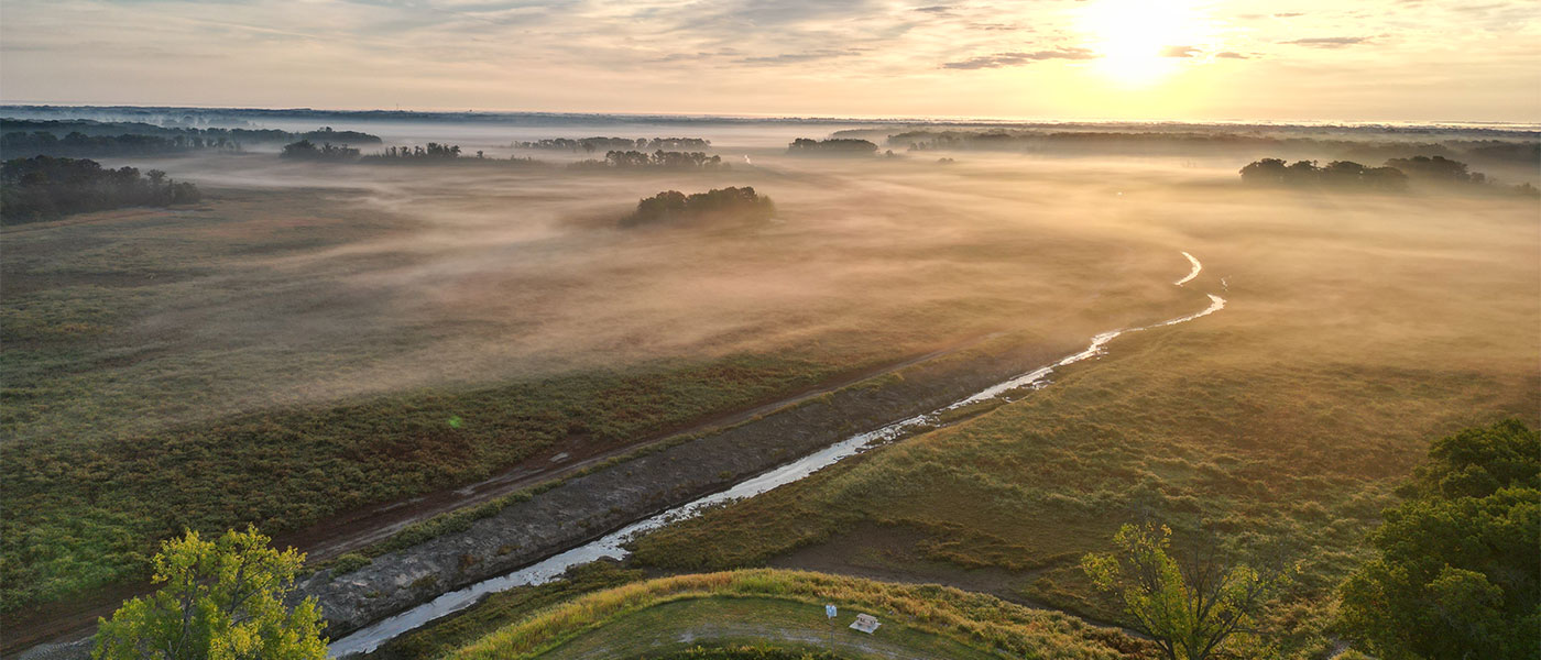 Sunrise over J.C. Murphey lakebed.