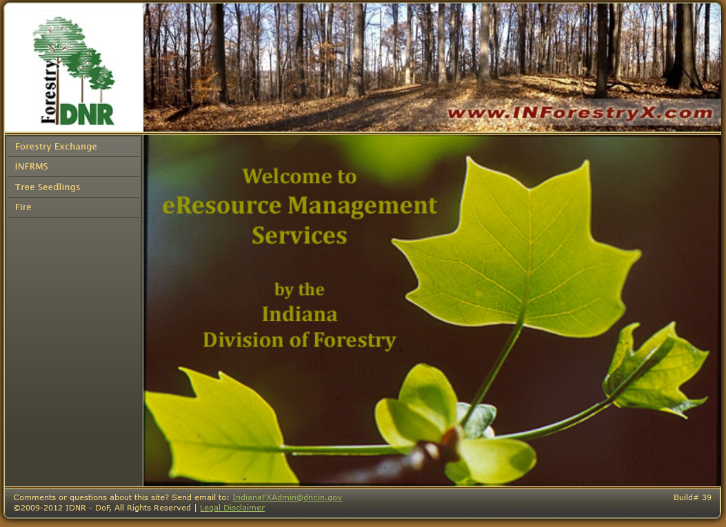 Screenshot of Forestry Exchange Website