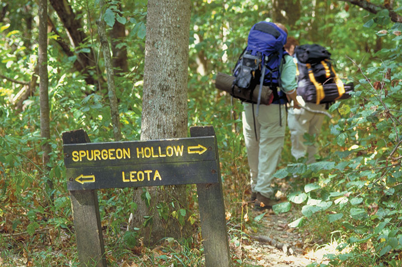 Hikers and backpackers enjoy the trail.