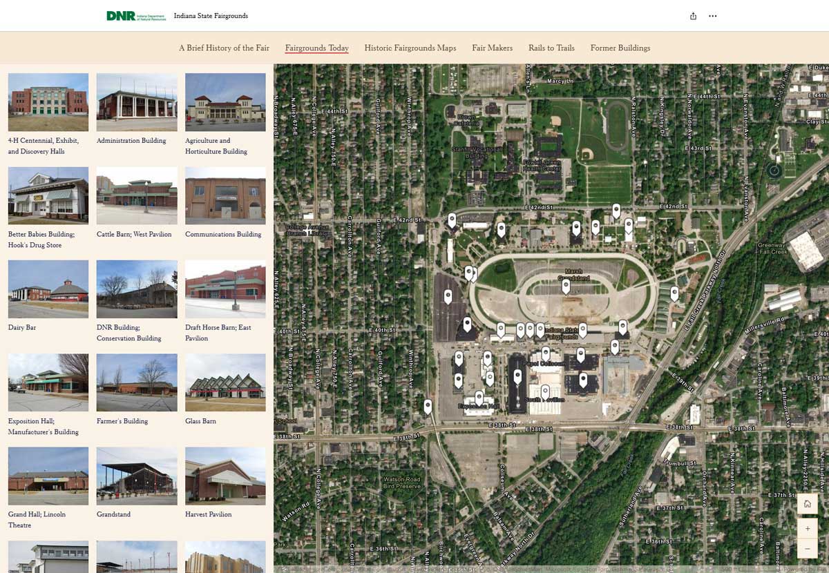 Aerial photo of Indiana State Fairgrounds