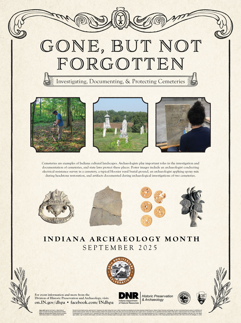 2025 Archaeology Month Poster about Cemteries