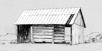 Single Crib Log Barn Style