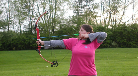 Woman with a bow and arrow