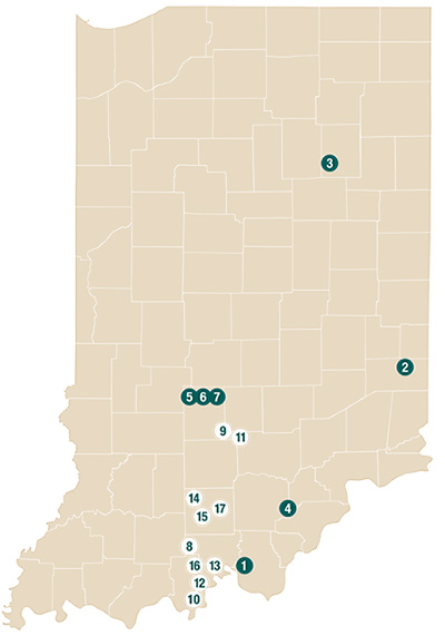 Indiana map of trails