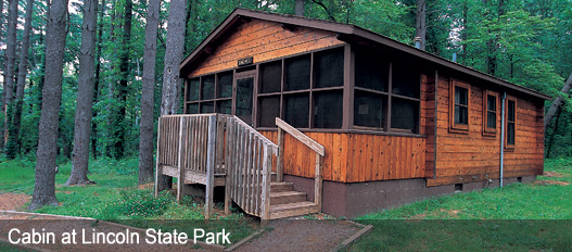 Cabin at Lincoln State Park