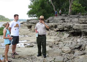 Interpretive Naturalist talking to people