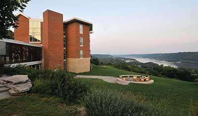 Clifty Inn patio and fire pit