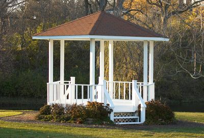 a white gazebo