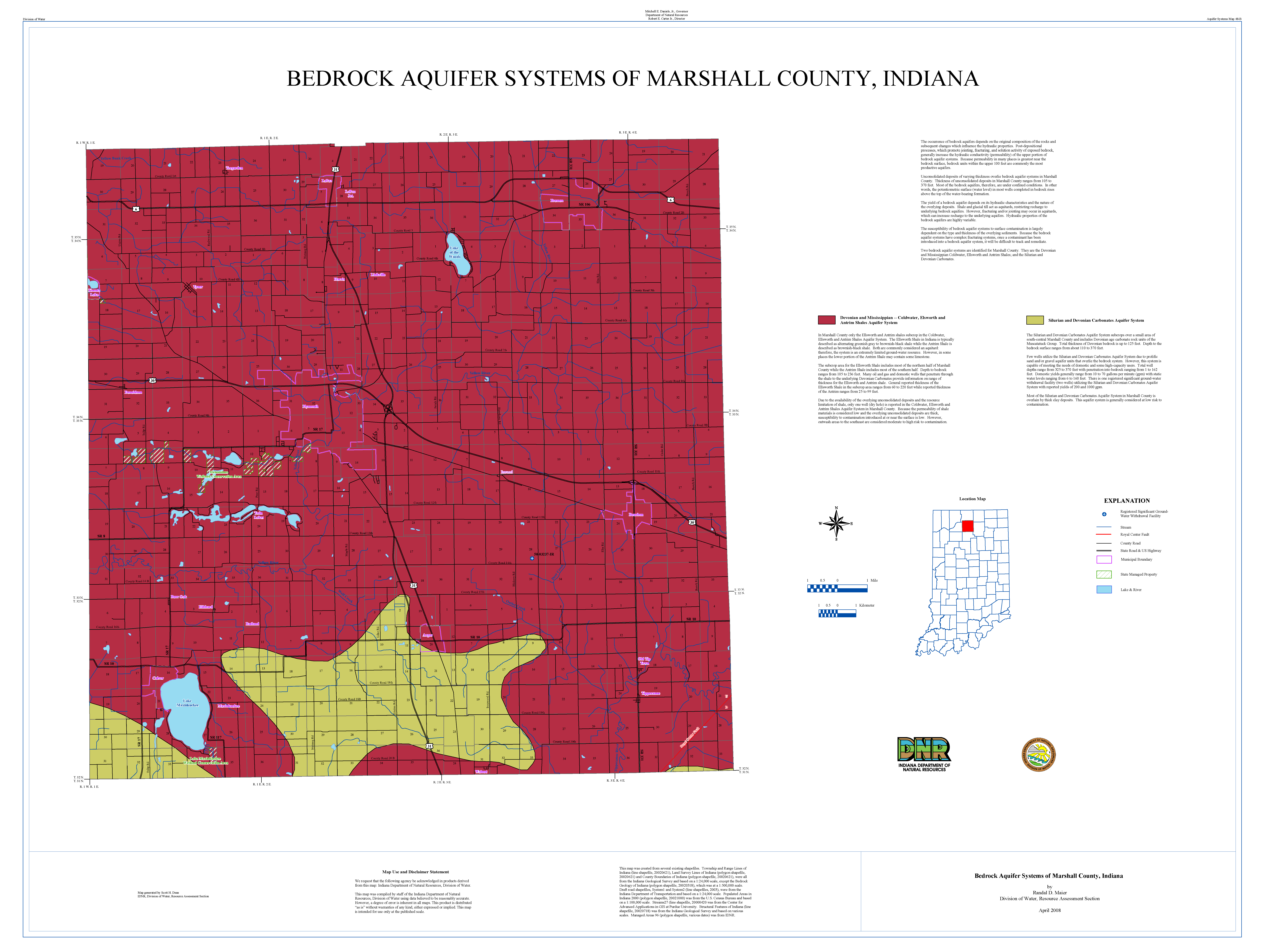 DNR Water Aquifer Systems Maps 48A and 48B Unconsolidated and