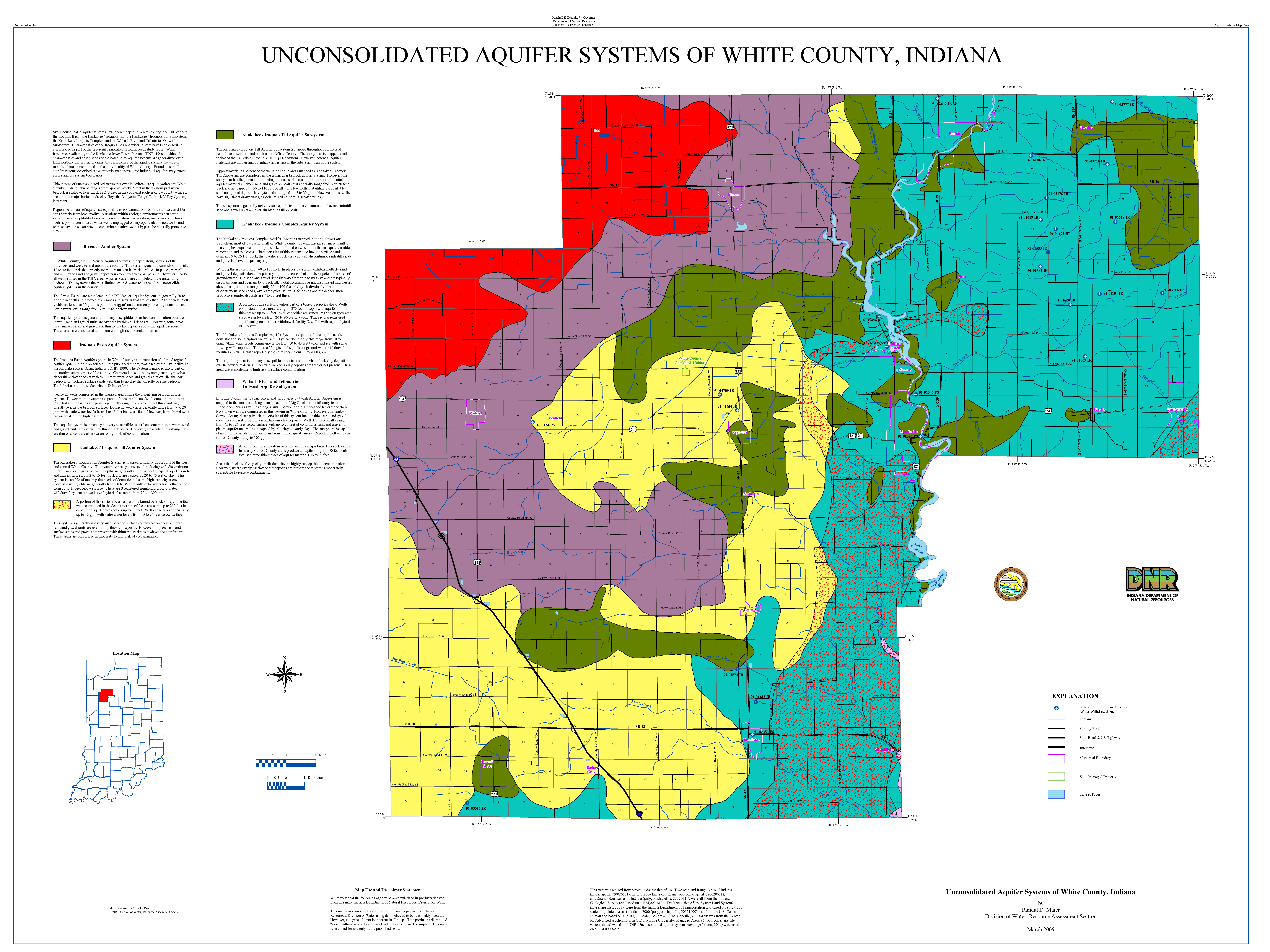 DNR Water Aquifer Systems Maps 55A and 55B Unconsolidated and