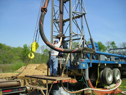 Drilling a water well