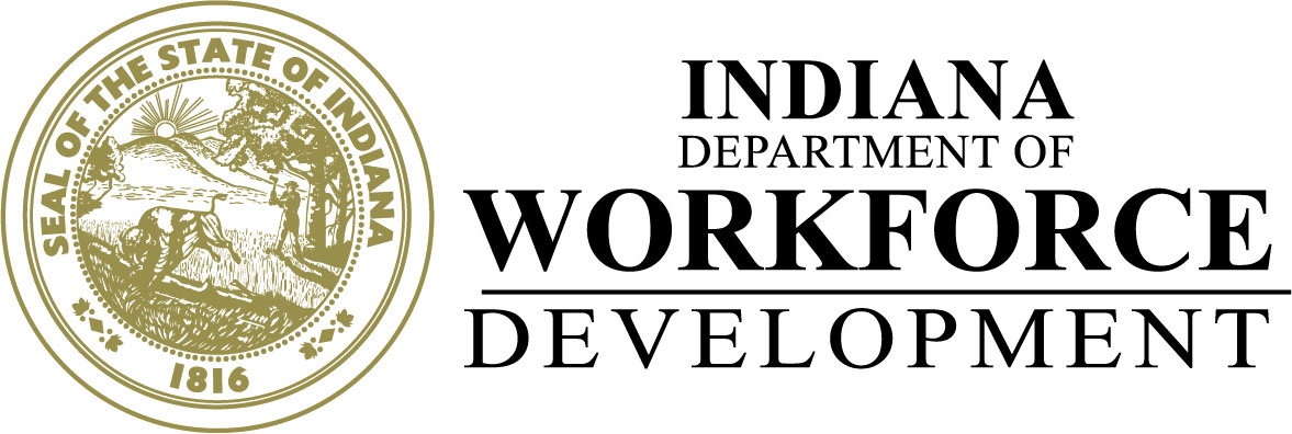 Indiana Department of Workforce Development logo, horizontal