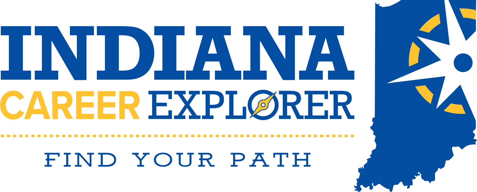 Indiana Career Explorer Logo. Goes to INCE when clicked.