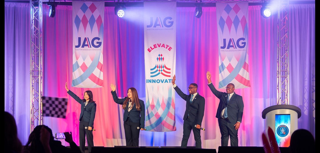 JAG Logo with concentric circles radiating out from the center.