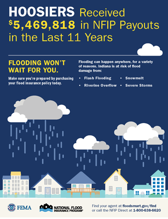 Flood insurance payouts to Hoosiers