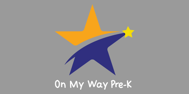 On My Way Pre-K logo reverse color