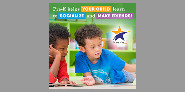 Pre-K helps your child socialize and make friends