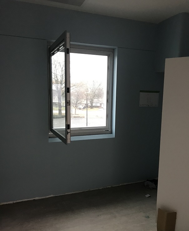 Photo of a room with a window
