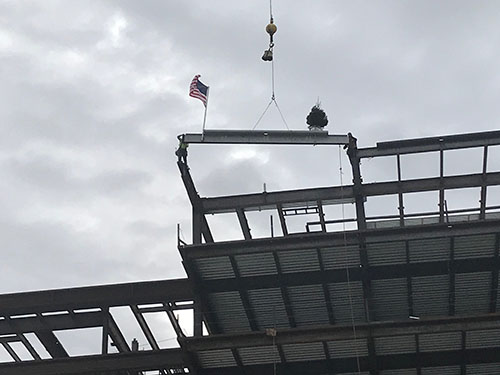 Photo of beam at the top