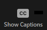 Closed caption icon