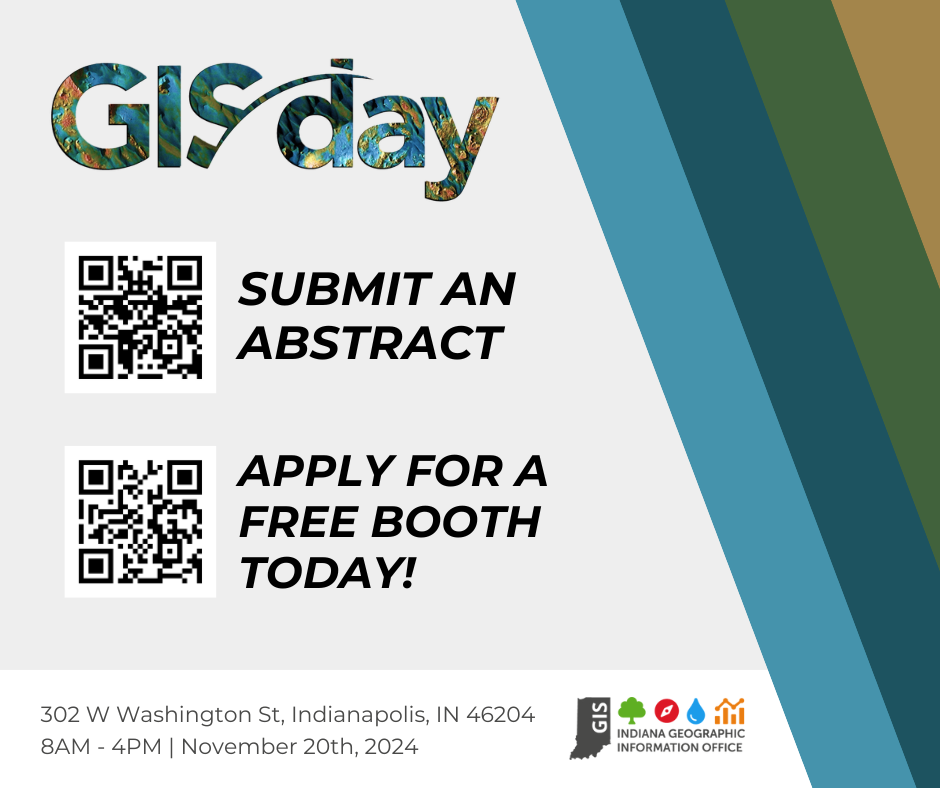 two QR codes that can be scanned for GIS Day participation