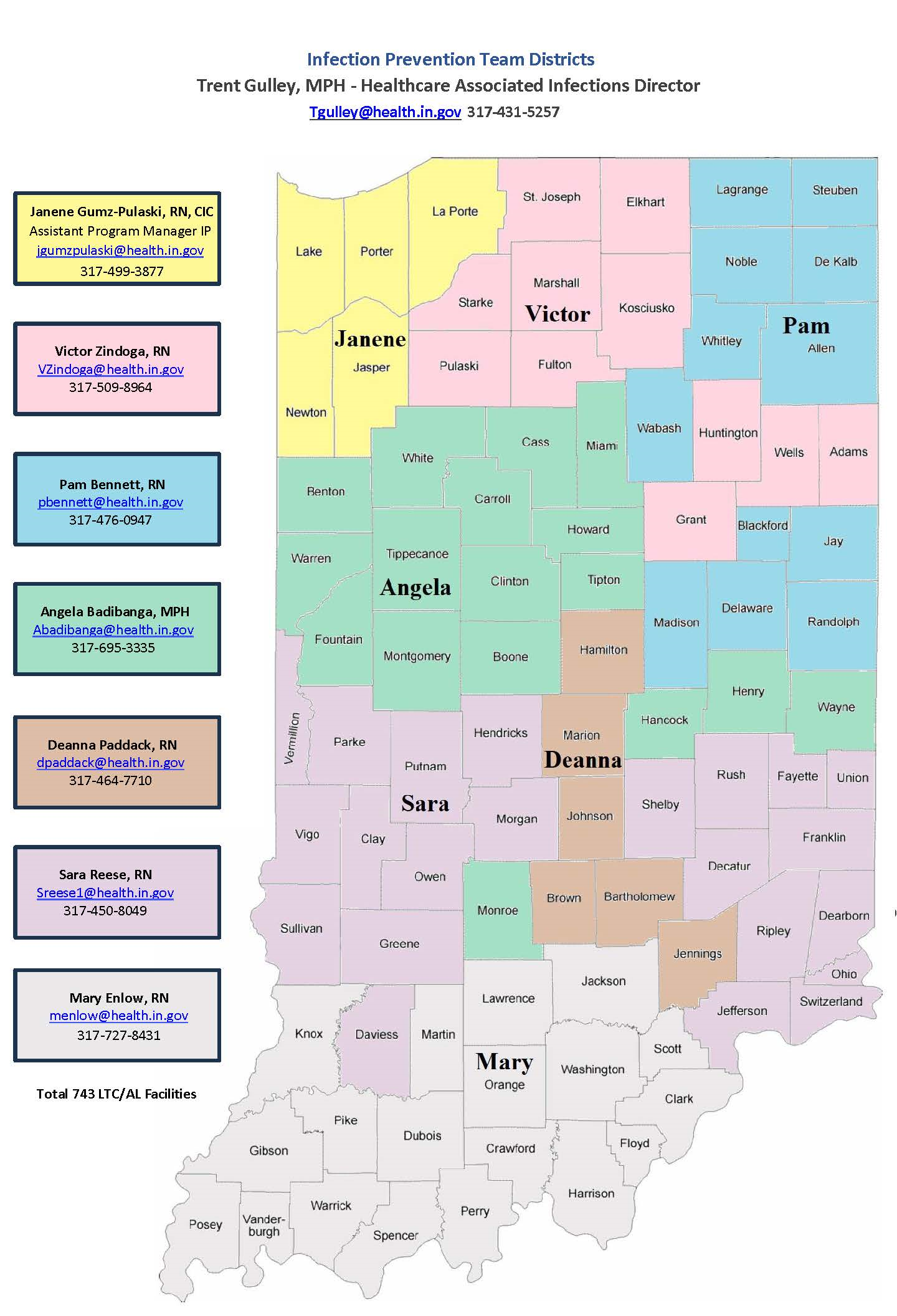 Indiana IP districts by county