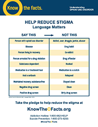know the o facts help reduce stigma