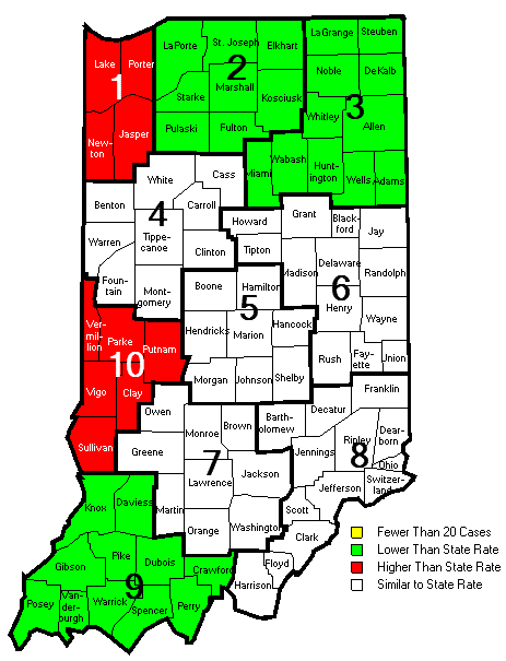Map of Regional Mortality Rates