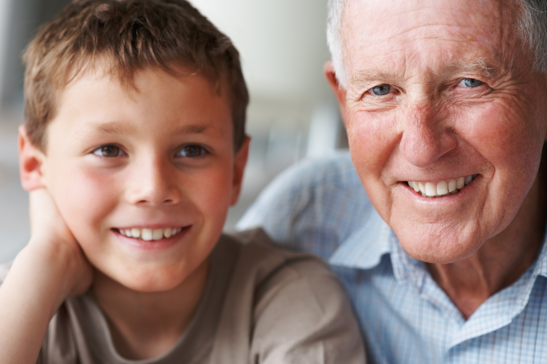 Older man with grandson