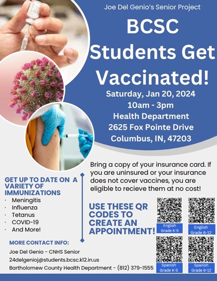 bartholomew vaccine clinic flyer