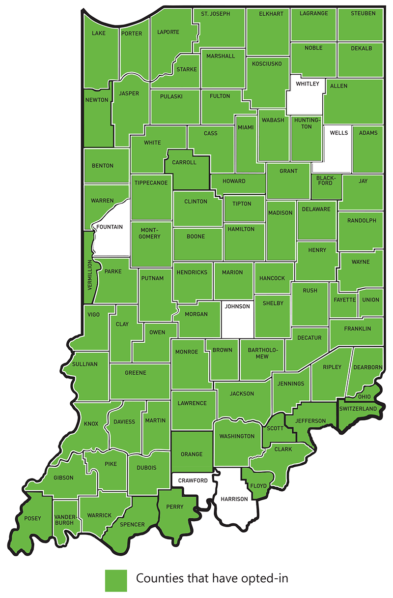 health first indiana county map