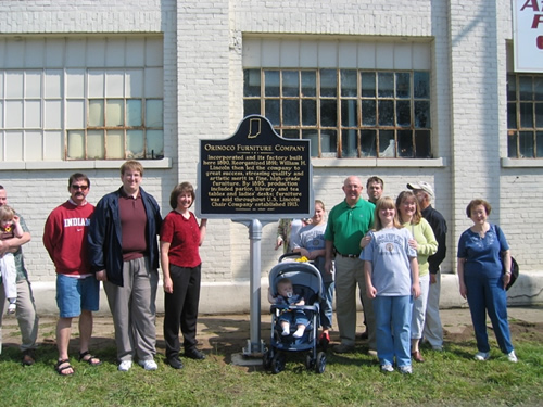 Over twenty-five people attended the dedication, including Columbus Mayor Fred Armstrong (in green).