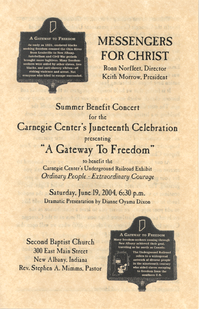 This program cover shows the celebration enjoyed as part of the marker dedication.