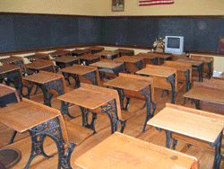 Restored classroom in Division Street School